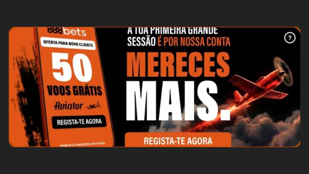 50 voos grátis no Aviator para novos clientes da 888Bets