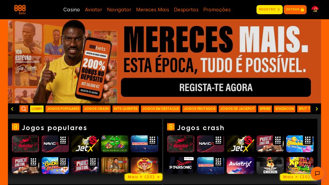 Casino da 888Bets Angola com jogos populares e crash
