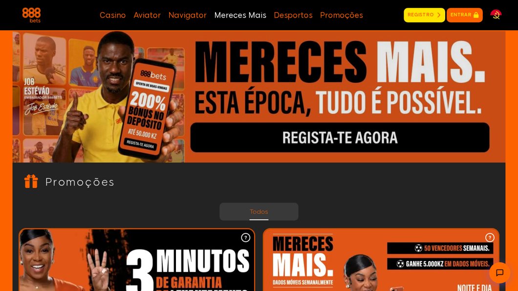 Promoções da 888Bets Angola