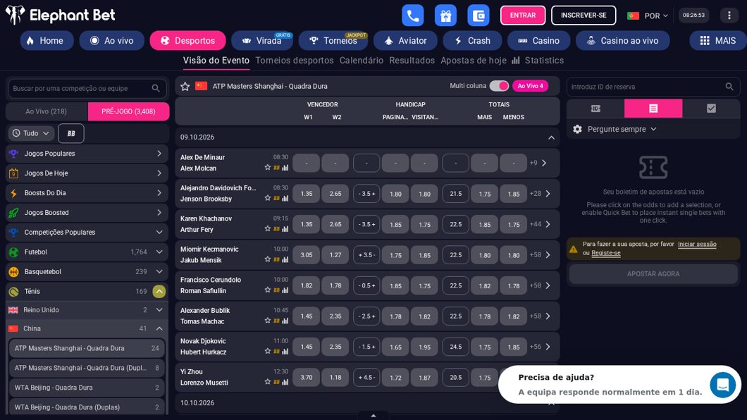 ATP Xangai na Elephant Bet